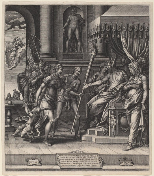 Giorgio Ghisi after Luca Penni:The Calumny of Apelles,16x12"(A3) Poster