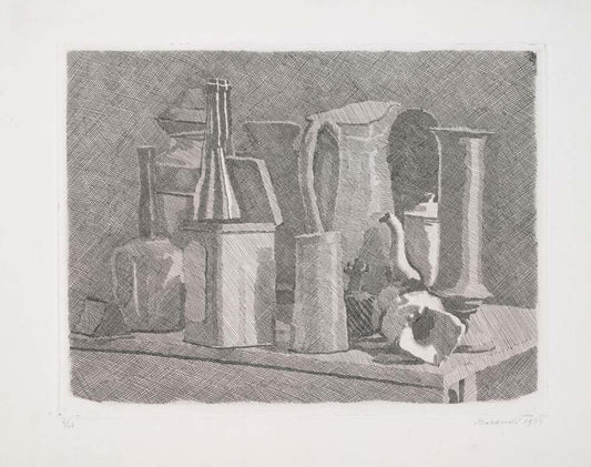 Giorgio Morandi - Still Life, la caffettiera, vintage art, A3 (16x12")  Poster Print 
