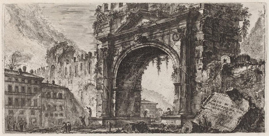 Giovanni Battista Piranesi:Arco di Rimino fabbricato da Augu,16x12"(A3) Poster