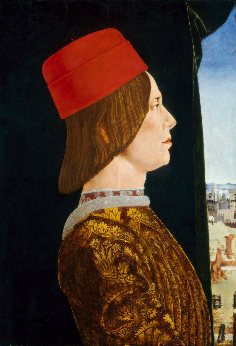 Giovanni II Bentivoglio, vintage artwork by Ercole de' Roberti, A3 (16x12") Poster Print