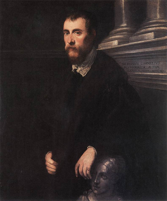 Giovanni Paolo Cornaro, vintage artwork by Tintoretto, A3 (16x12") Poster Print