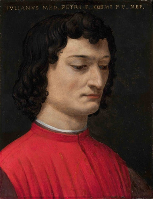 Giuliano di Piero de' Medici, vintage artwork by Agnolo Bronzino, A3 (16x12") Poster Print