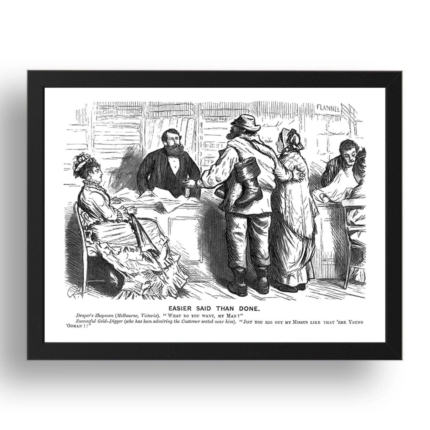 gold, vintage historic poster in 17x13"(A3) Frame