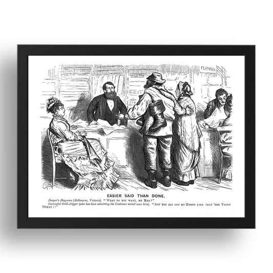 gold, vintage historic poster in 17x13"(A3) Frame