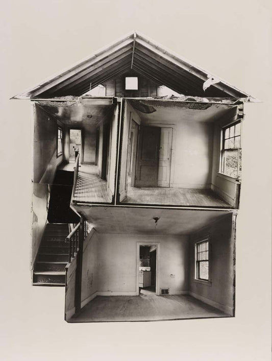 Gordon Matta-Clark - Splitting, vintage historic photograph, modern poster print