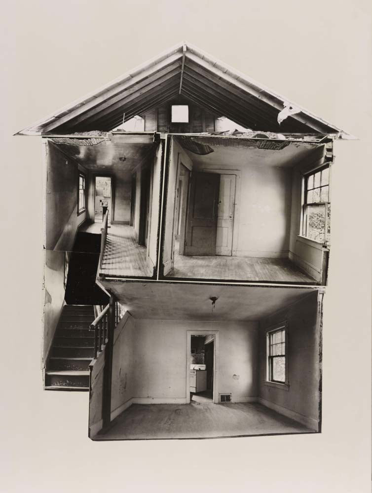 Gordon Matta-Clark - Splitting, vintage historic photograph, modern poster print