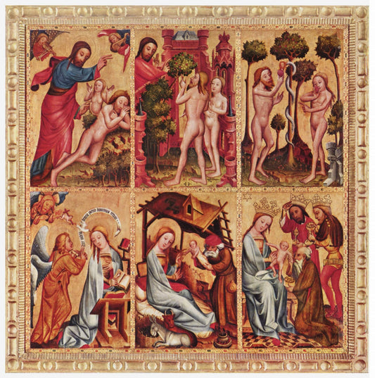 Grabower Altarpiece, vintage artwork by Master Bertram, A3 (16x12") Poster Print