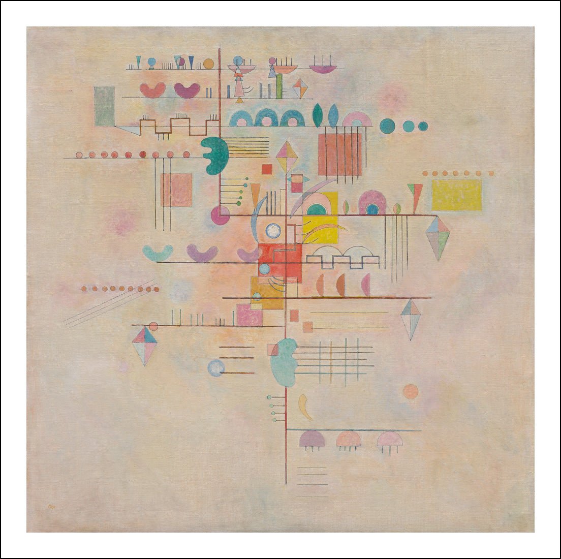 Graceful Ascent, 1934 by Wassily Kandinsky, 23x16"( A2 size ) Poster Print