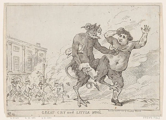 Great Cry and Little Wool December 22, 1783-Thomas Rowlandson , vintage art, A3 (16x12") Poster Print
