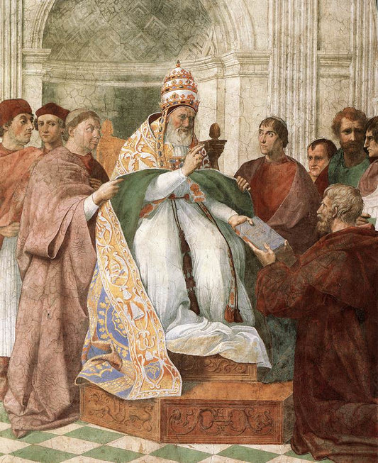 Gregory IX Approving the Decretals (Stanza della Segnatura), vintage artwork by Raphael, A3 (16x12") Poster Print