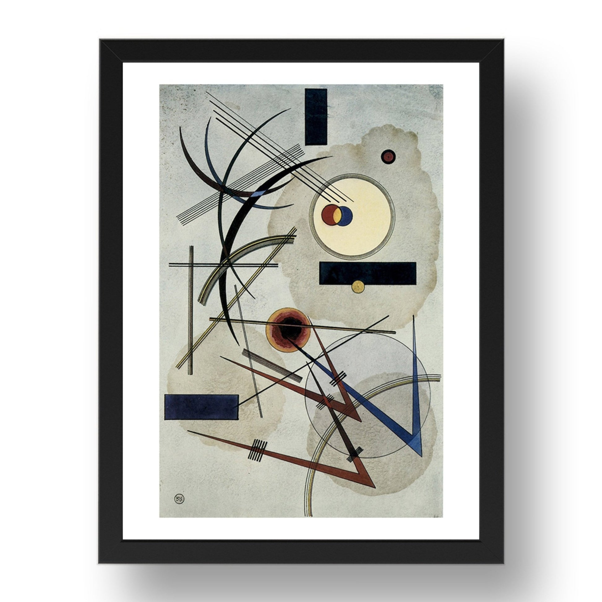 Grey Blue 1925 by Wassily Kandinsky, 17x13" Frame