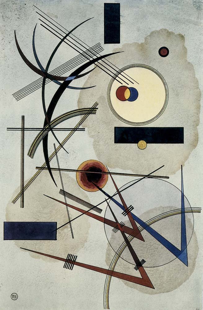 Grey-Blue - Wassily Kandinsky -1925 by Wassily Kandinsky, 23x16"( A2 size ) Poster Print