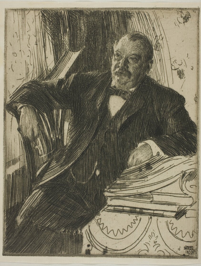 Grover Cleveland II by  Anders Zorn, 23x16"( A2 size) Poster Print