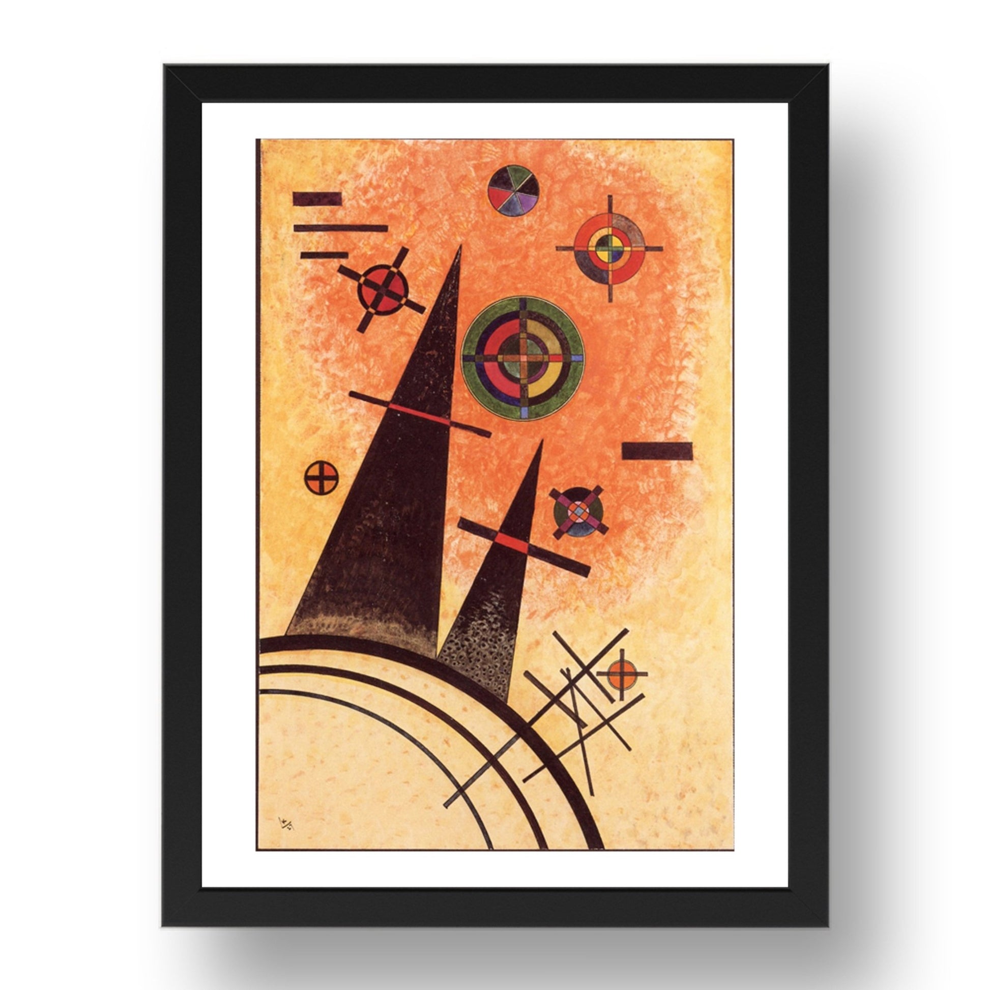 Grun im Kreis 1927 by Wassily Kandinsky, 17x13" Frame