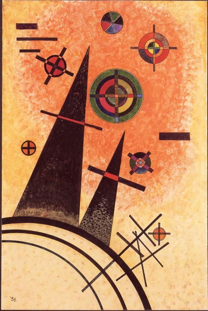 Grun im Kreis - Wassily Kandinsky -1927 by Wassily Kandinsky, 23x16"( A2 size ) Poster Print