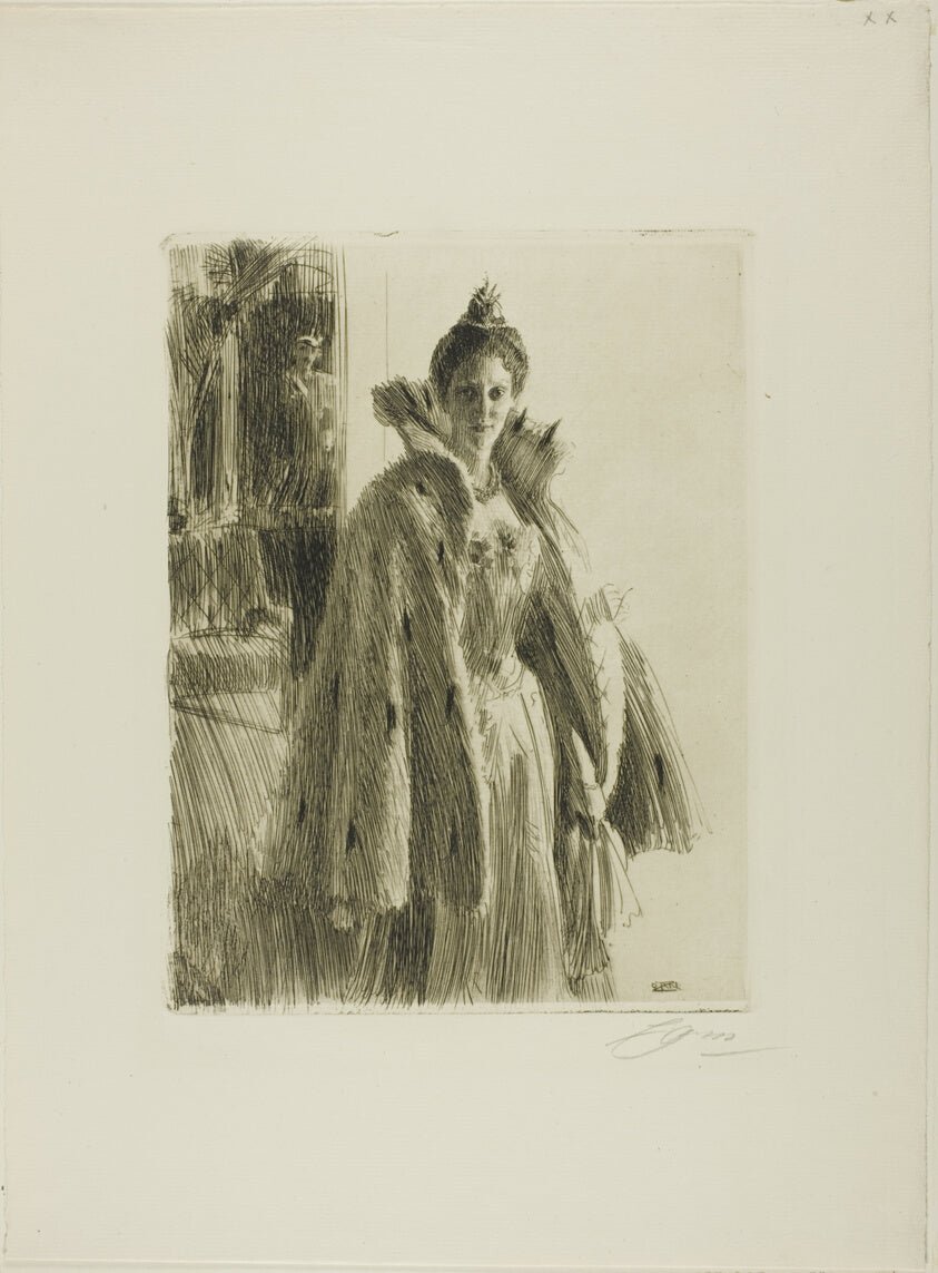 H. R. H. Princess Ingeborg of Sweden II by  Anders Zorn, 23x16"( A2 size) Poster Print