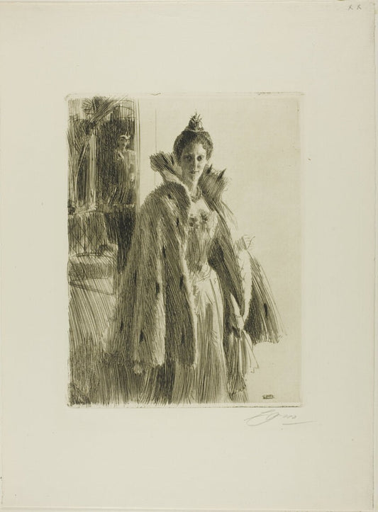 H. R. H. Princess Ingeborg of Sweden II by  Anders Zorn, 23x16"( A2 size) Poster Print
