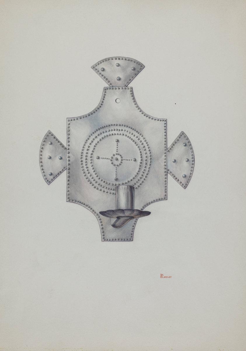 Hal Blakeley:Candleholder (Candelero) Cut Tin,16x12"(A3) Poster