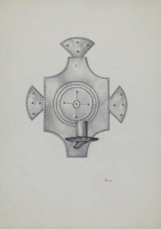 Hal Blakeley:Candleholder (Candelero) Cut Tin,16x12"(A3) Poster