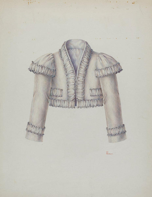 Hal Blakeley:Embroidered Bolero Jacket,16x12"(A3) Poster