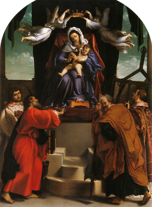 Halberd Altarpiece, vintage artwork by Lorenzo Lotto, A3 (16x12") Poster Print