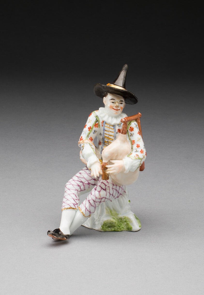 Harlequin with Bagpipes by  Meissen Porcelain Manufactory, 23x16"( A2 size) Poster Print