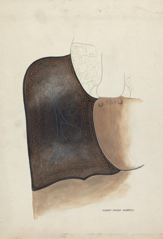 Harry Mann Waddell:Side Saddle - California Syle,16x12"(A3) Poster