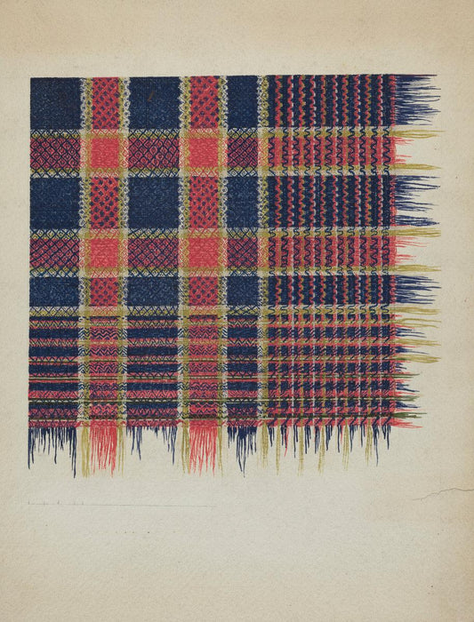 Hazel Sheckler:Handwoven Coverlet,16x12"(A3) Poster