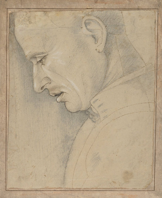 Head of a Man in Profile, vintage artwork by Luca Signorelli, A3 (16x12") Poster Print