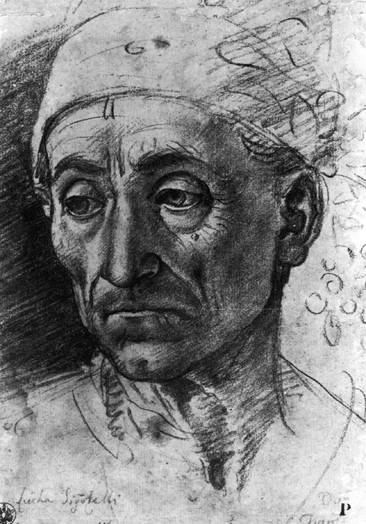 Head of a Poet Wearing a Cap, vintage artwork by Luca Signorelli, A3 (16x12") Poster Print