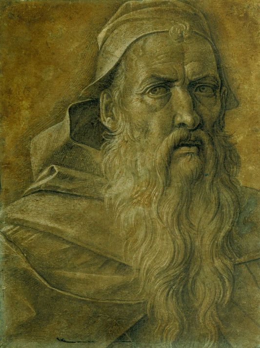Head of an Old Bearded Man, vintage artwork by Giovanni Bellini, A3 (16x12") Poster Print