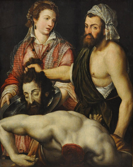 Head of Saint John the Baptist, vintage artwork by Adriaen Thomasz. Key, A3 (16x12") Poster Print