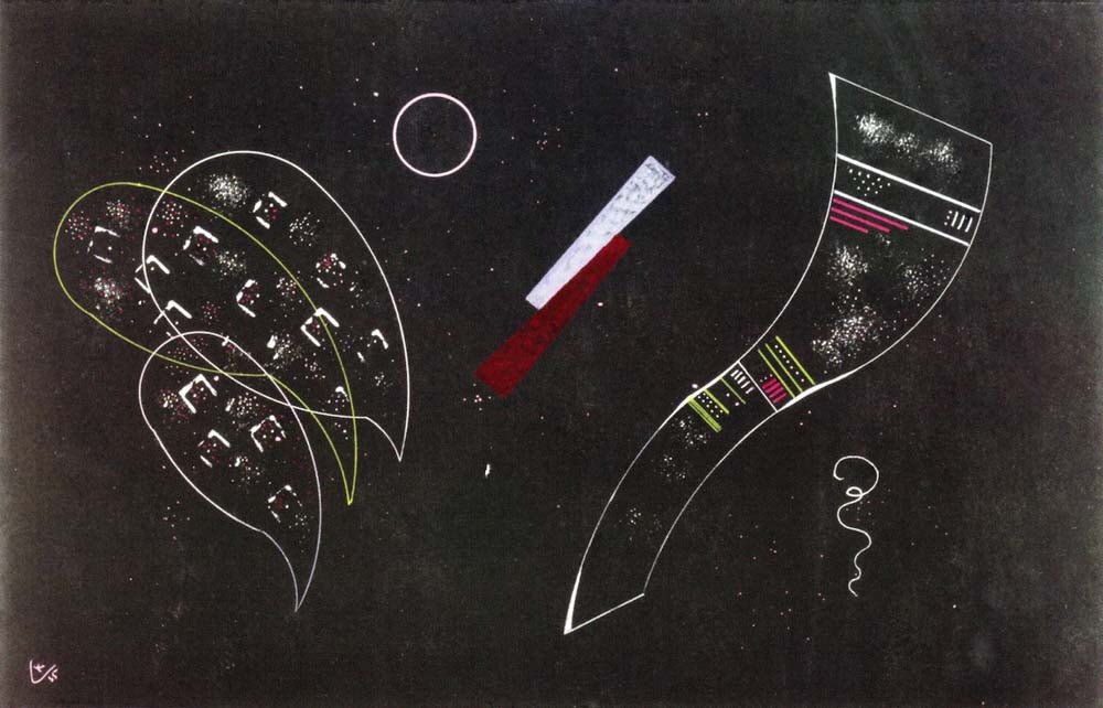 Heavy between Light - Wassily Kandinsky -1935 by Wassily Kandinsky, 23x16"( A2 size ) Poster Print