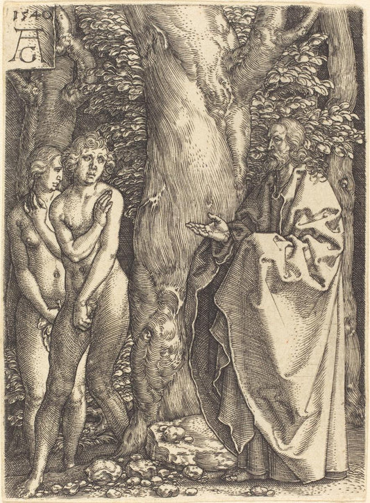 Heinrich Aldegrever:Adam and Eve Hide Themselves,16x12"(A3) Poster