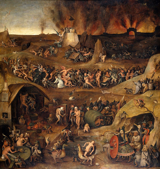 Hell, vintage artwork by Pieter Huys, A3 (16x12") Poster Print