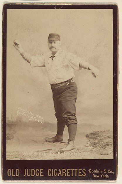 :Henderson Pitcher Pittsburgh from the series Old Judge Cigarettes 1888, vintage artwork, 16x12"(A3) Poster Print