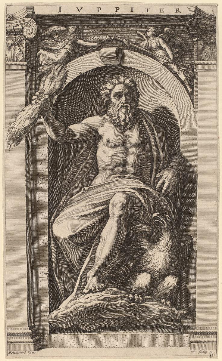 Hendrik Goltzius after Polidoro da Caravaggio:Jupiter,16x12"(A3) Poster