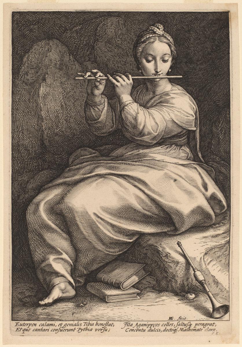 Hendrik Goltzius:Euterpe,16x12"(A3) Poster