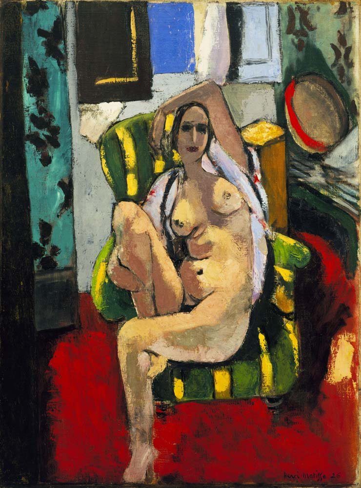 Henri Matisse - Odalisque with a Tambourine, vintage art, A3 (16x12")  Poster Print 