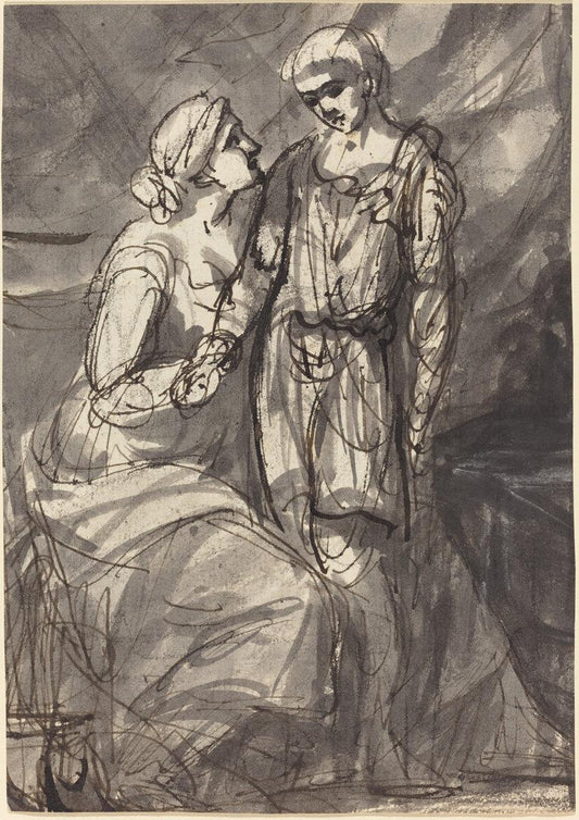 Henri-Pierre Danloux:Two Figures in Classical Dress,16x12"(A3) Poster