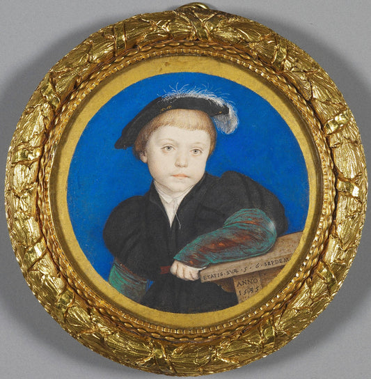 Henry Brandon, 2nd Duke of Suffolk (1535-1551), vintage artwork by Hans Holbein the Younger, A3 (16x12") Poster Print