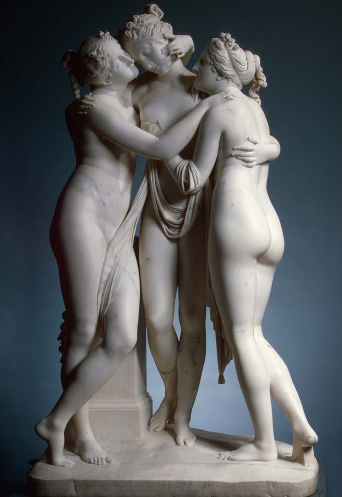 the three graces by Antonio Canova, 12x8" (A4) Poster
