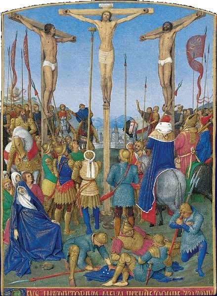 Heures d’Étienne Chevalier ~ Crucifixion, vintage artwork by Jean Fouquet, A3 (16x12") Poster Print