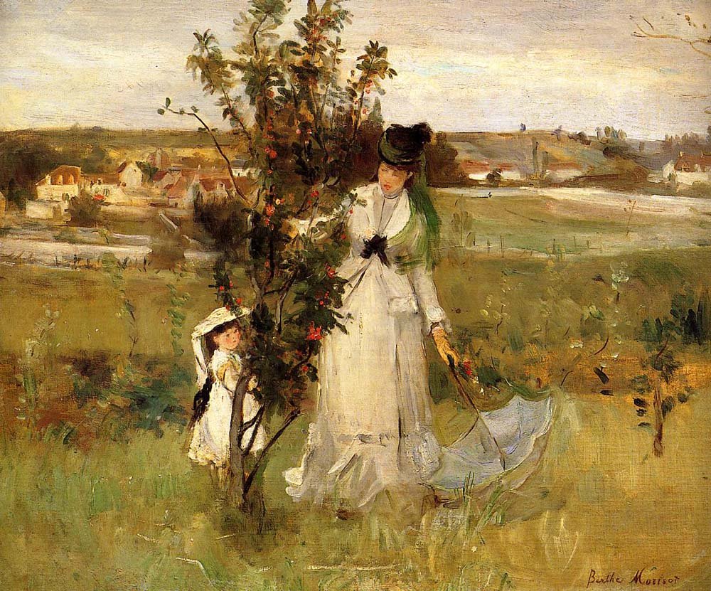Hide and Seek - 1873 - by Berthe Morisot, vintage art, modern poster print