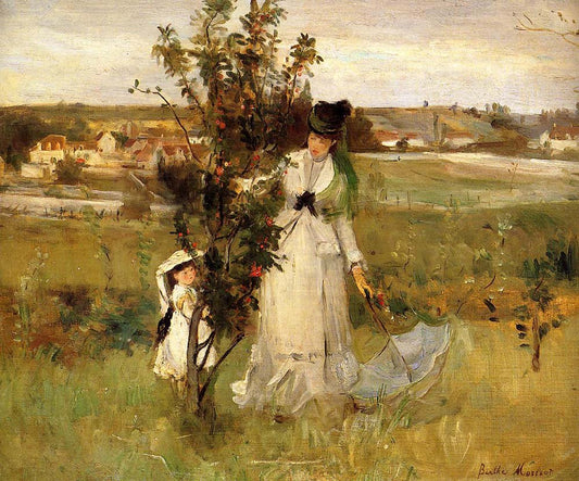 Hide and Seek - 1873 - by Berthe Morisot, vintage art, modern poster print