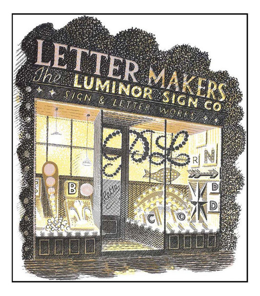 High Street Series: Letter Makers by Eric Ravilious, vintage art, A3 (16x12") Poster Print