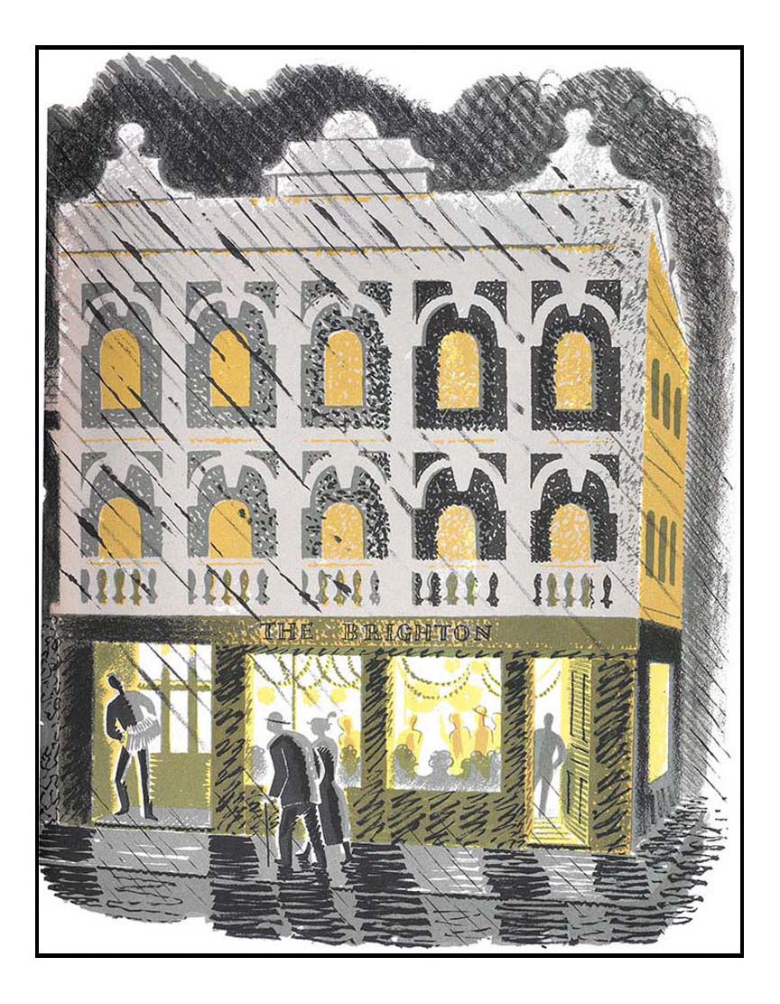 High Street Series: public_house by Eric Ravilious, vintage art, A3 (16x12") Poster Print