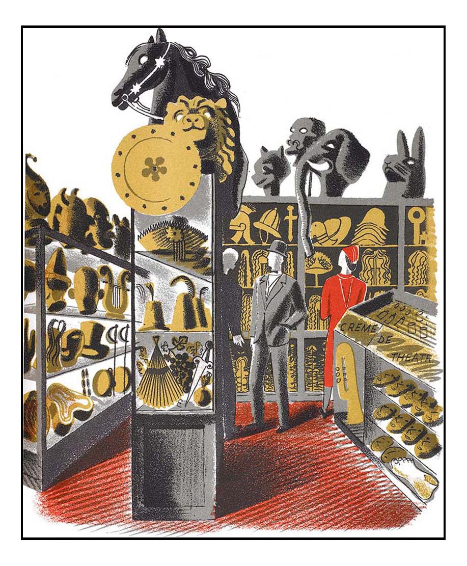 High Street Series: theatrical-properties by Eric Ravilious, vintage art, A3 (16x12") Poster Print