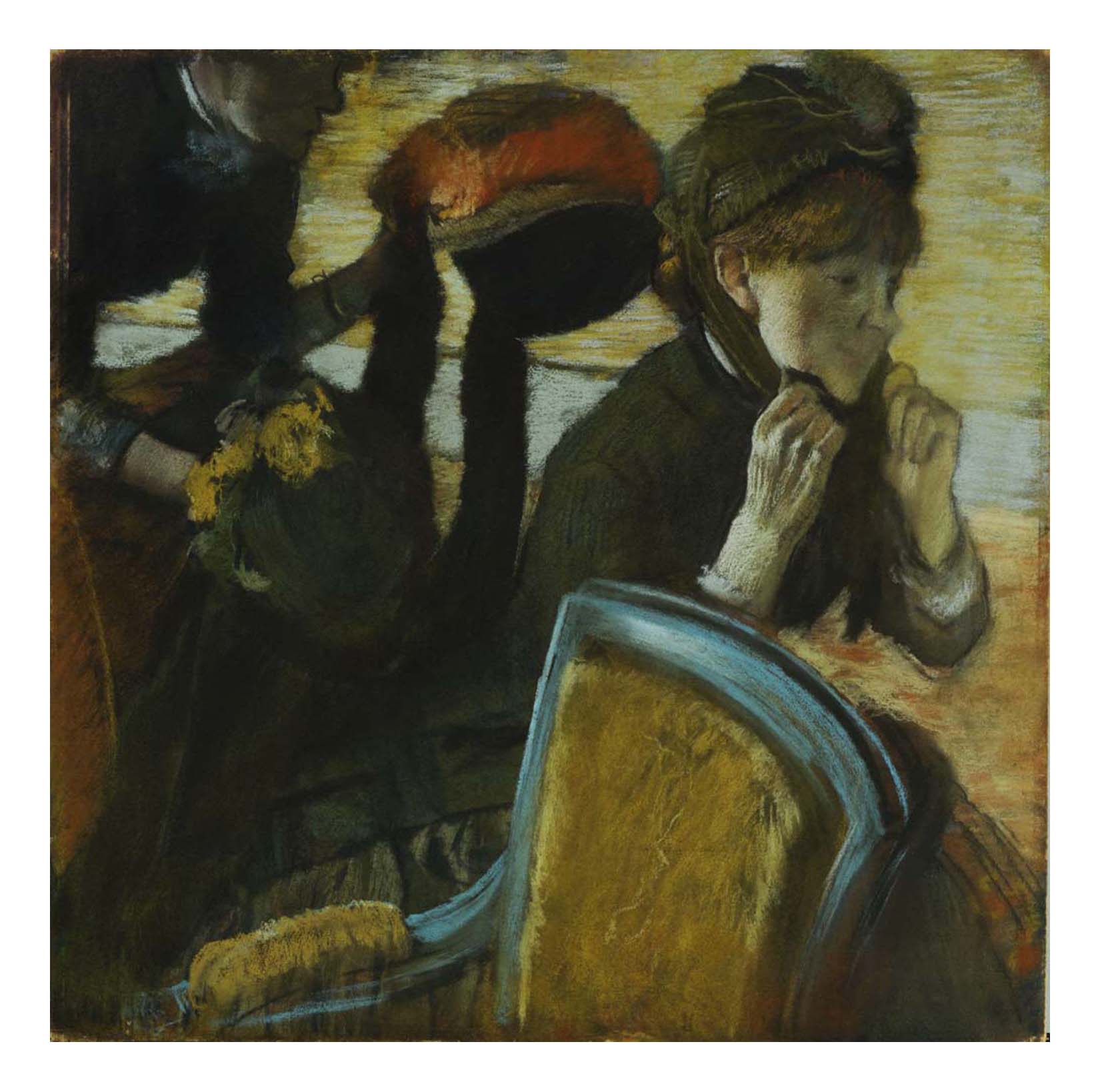 Hilaire-Germain-Edgar Degas - At the Milliner's, 16x12" (A3) Poster Print