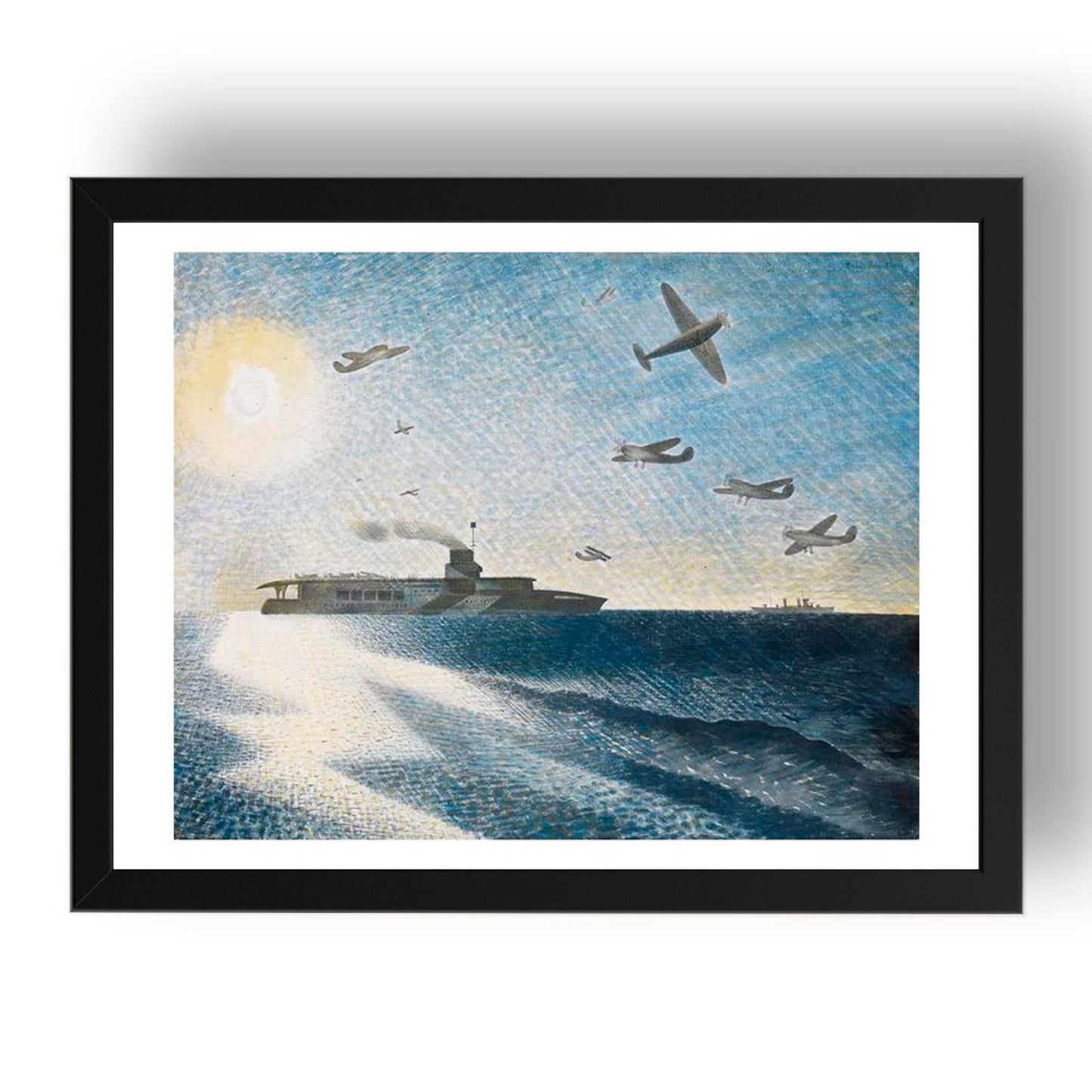 HMS_Glorious_in_the_Arctic_ by Eric Ravilious, 17x13" Frame